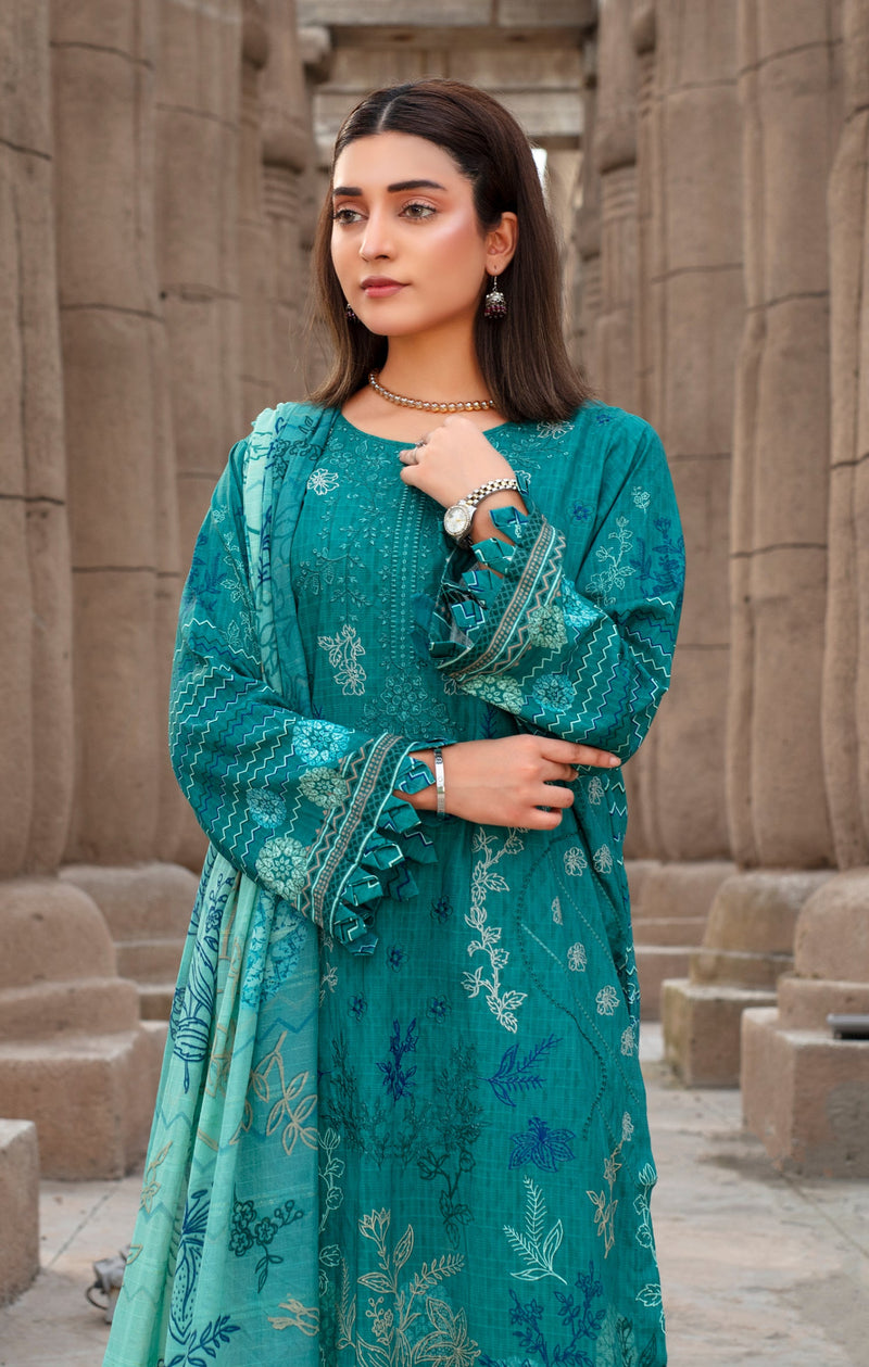 SAFEENA Viscose EMB Shirt & Dupatta Vol-2457