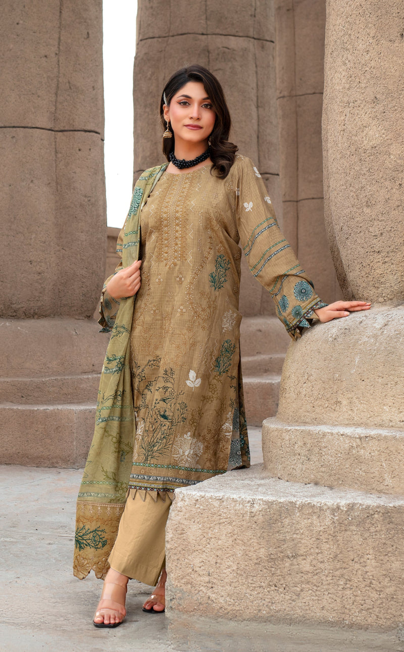 SAFEENA Viscose EMB Shirt & Dupatta Vol-2457