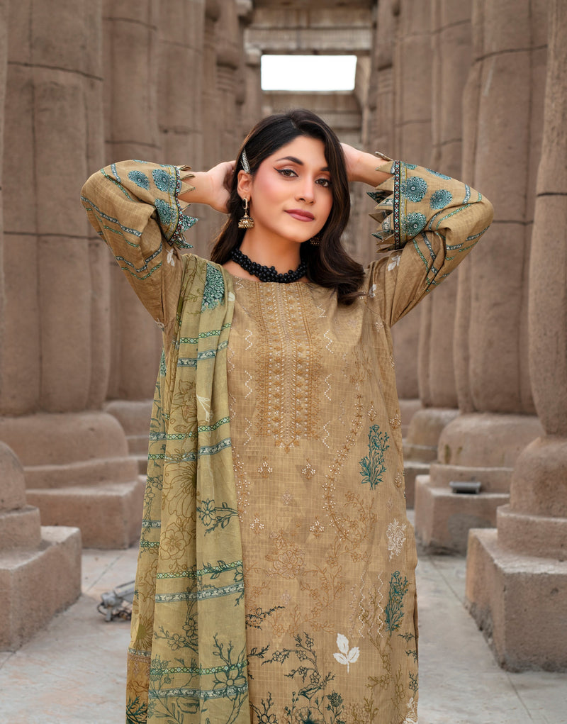 SAFEENA Viscose EMB Shirt & Dupatta Vol-2457