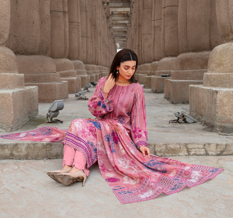 SAFEENA Viscose EMB Shirt & Dupatta Vol-2457