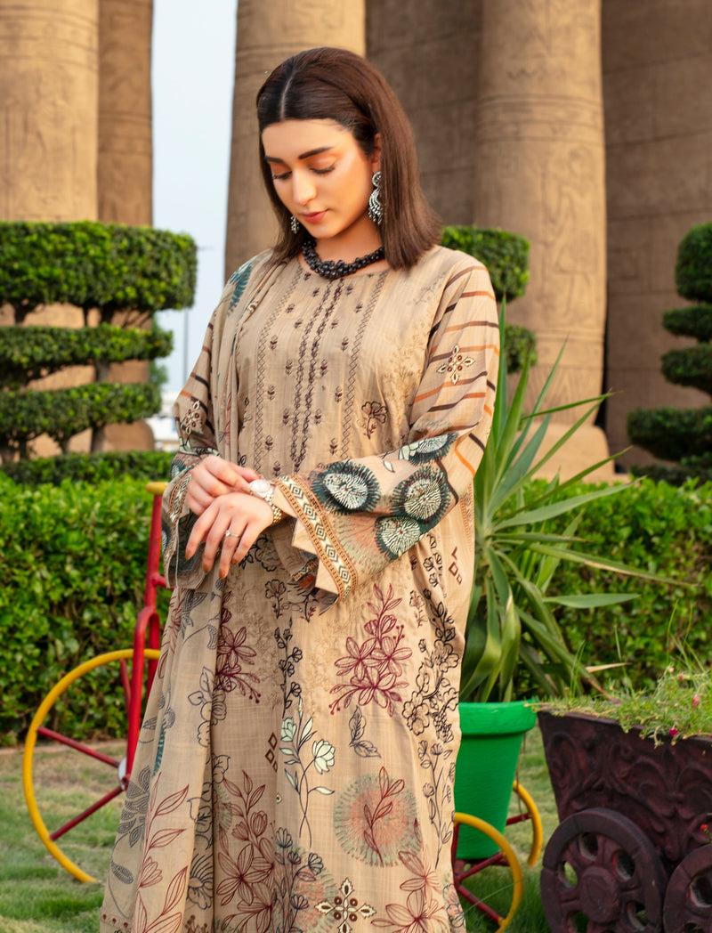 SAFEENA Viscose EMB Shirt & Dupatta Vol-2457