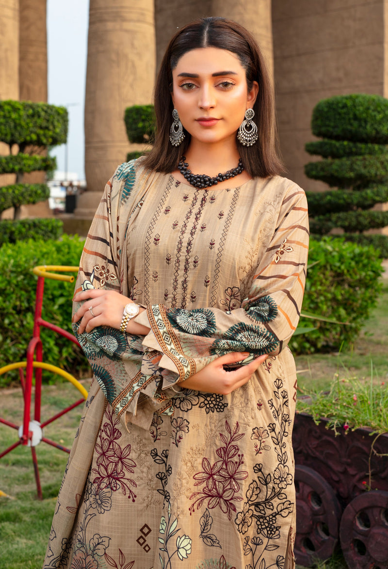 SAFEENA Viscose EMB Shirt & Dupatta Vol-2457