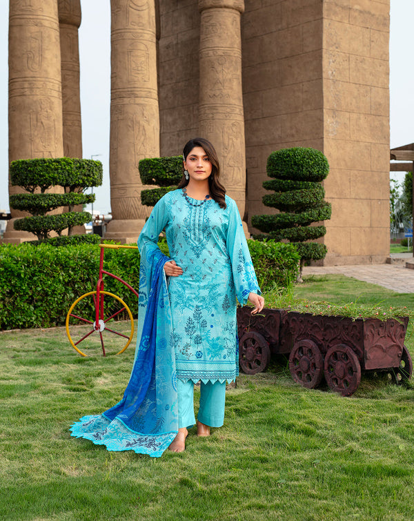 SAFEENA Viscose EMB Shirt & Dupatta Vol-2457