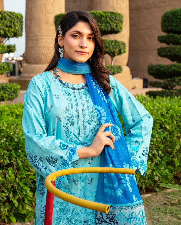 SAFEENA Viscose EMB Shirt & Dupatta Vol-2457