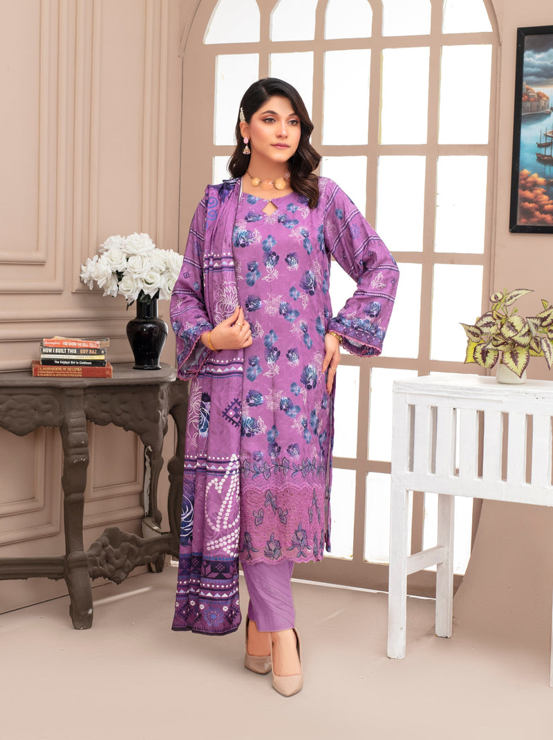 KHOOBSURAT Viscose EMB Shirt & Dupatta Vol-2452