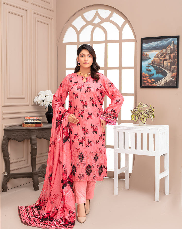 KHOOBSURAT Viscose EMB Shirt & Dupatta Vol-2452