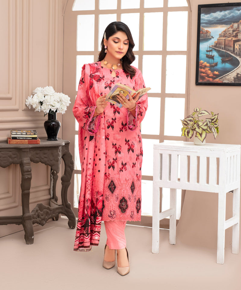 KHOOBSURAT Viscose EMB Shirt & Dupatta Vol-2452