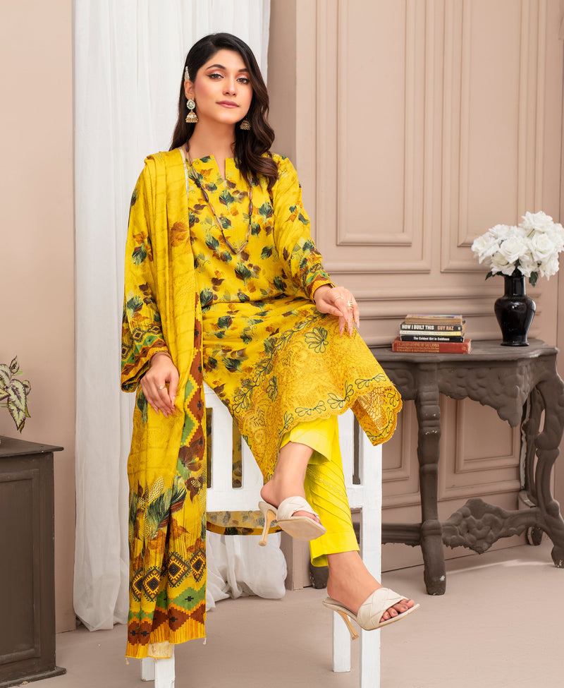 KHOOBSURAT Viscose EMB Shirt & Dupatta Vol-2452