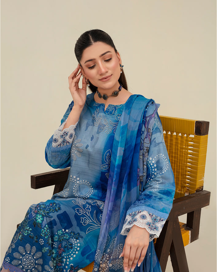 ALEEZAY Viscose Print Shirt & Dupatta VOL-2480