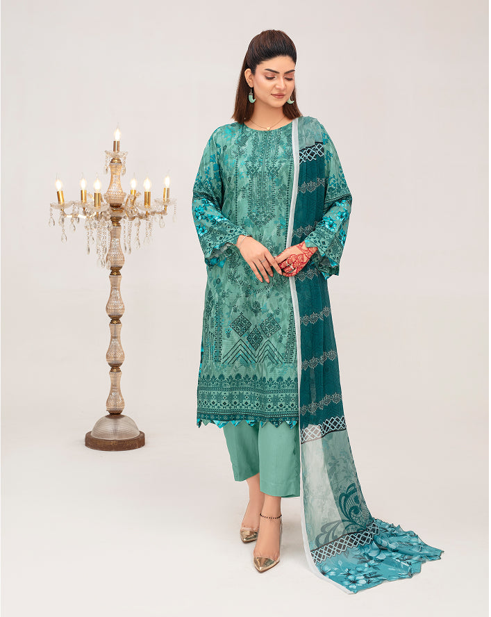 SUNDER Viscose EMB Shirt & Dupatta VOL-2461