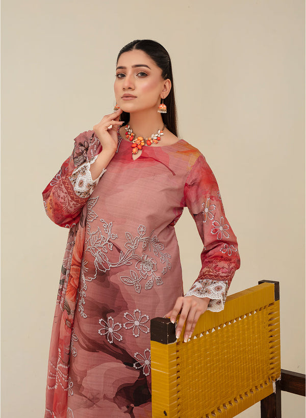ALEEZAY Viscose Print Shirt & Dupatta VOL-2480