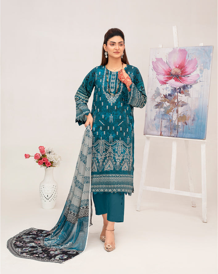 SUNDER Viscose EMB Shirt & Dupatta VOL-2461