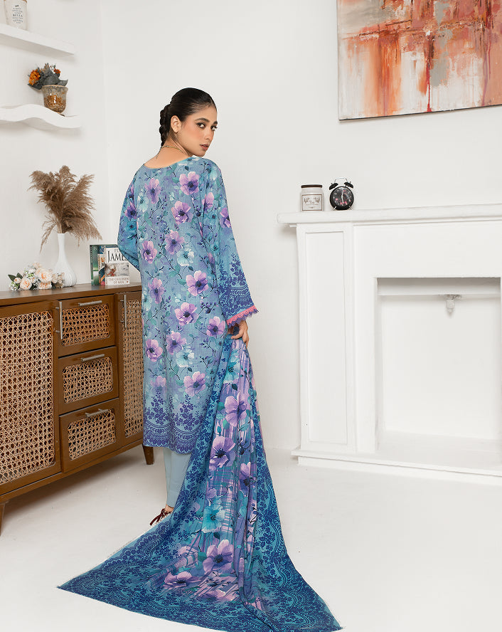 ALEEZAY Viscose Print Shirt & Dupatta VOL-2476