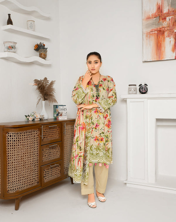 ALEEZAY Viscose Print Shirt & Dupatta VOL-2476