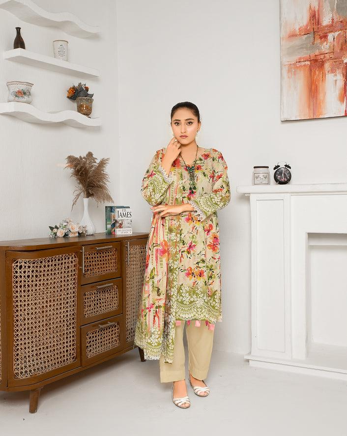 ALEEZAY Viscose Print Shirt & Dupatta VOL-2476