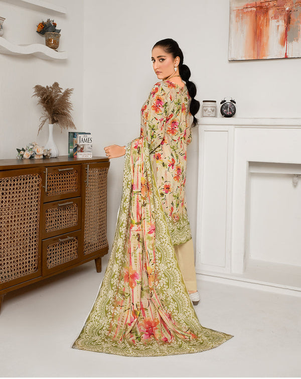 ALEEZAY Viscose Print Shirt & Dupatta VOL-2476