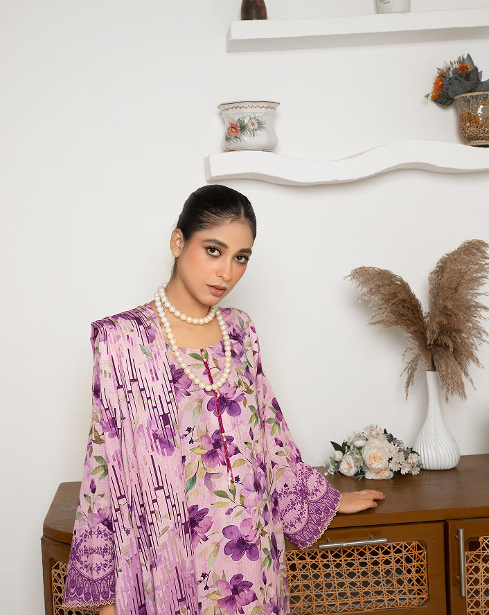 ALEEZAY Viscose Print Shirt & Dupatta VOL-2476