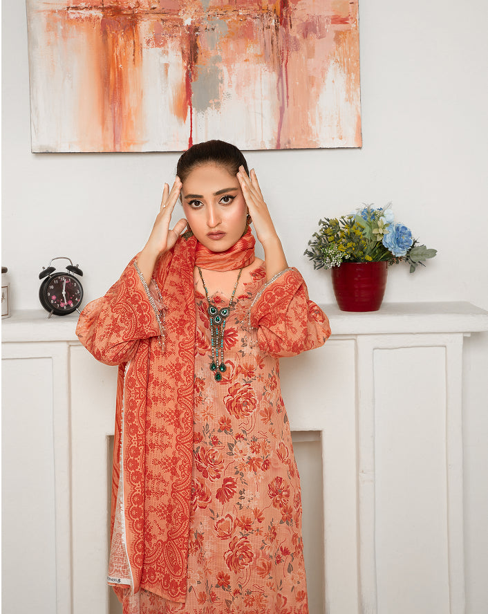 ALEEZAY Viscose Print Shirt & Dupatta VOL-2476