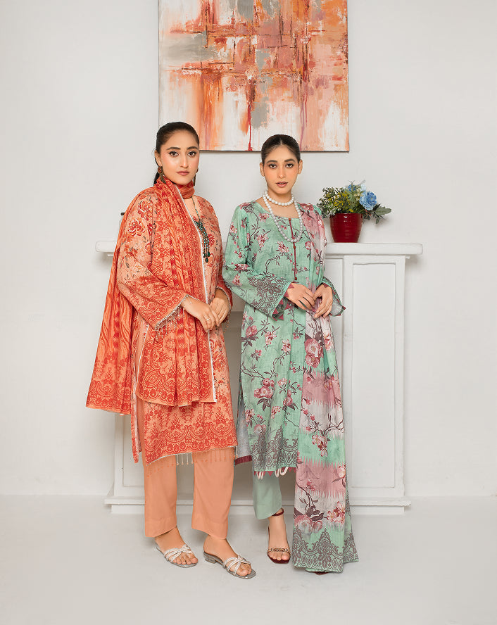 ALEEZAY Viscose Print Shirt & Dupatta VOL-2476