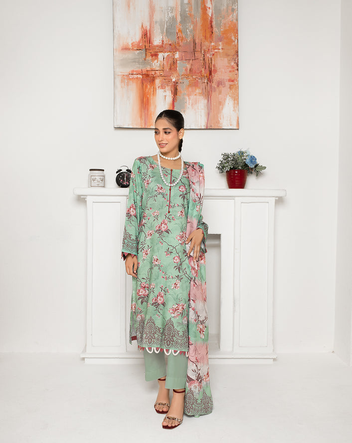 ALEEZAY Viscose Print Shirt & Dupatta VOL-2476