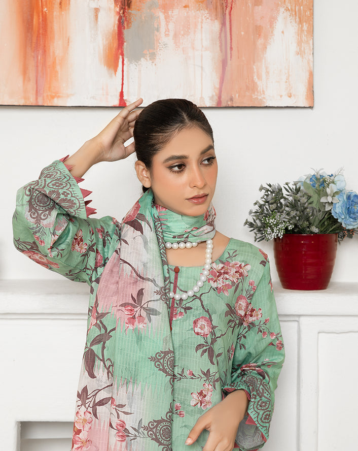 ALEEZAY Viscose Print Shirt & Dupatta VOL-2476