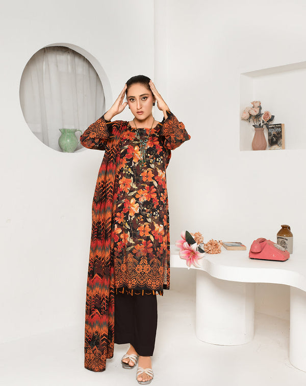 ALEEZAY Viscose Print Shirt & Dupatta VOL-2476