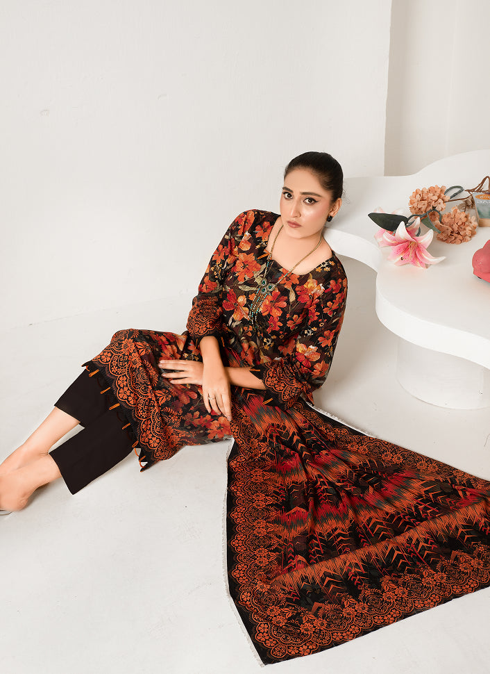 ALEEZAY Viscose Print Shirt & Dupatta VOL-2476