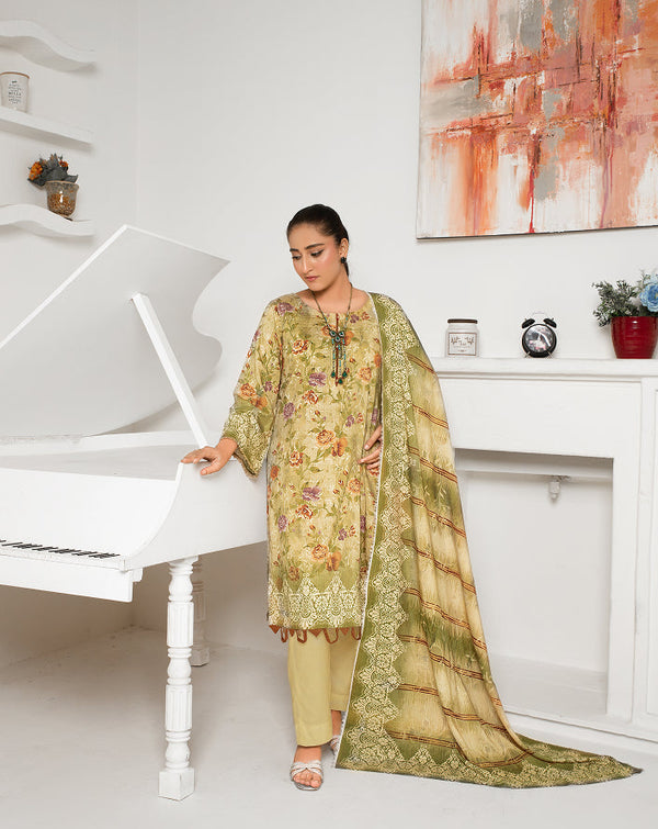 ALEEZAY Viscose Print Shirt & Dupatta VOL-2476