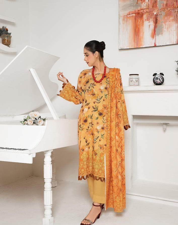 ALEEZAY Viscose Print Shirt & Dupatta VOL-2476