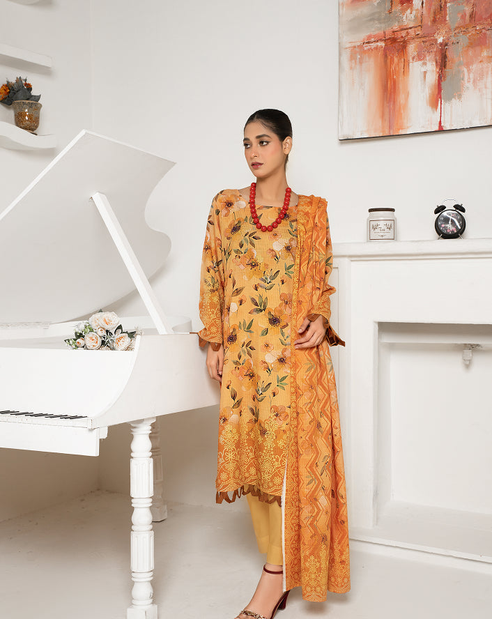 ALEEZAY Viscose Print Shirt & Dupatta VOL-2476