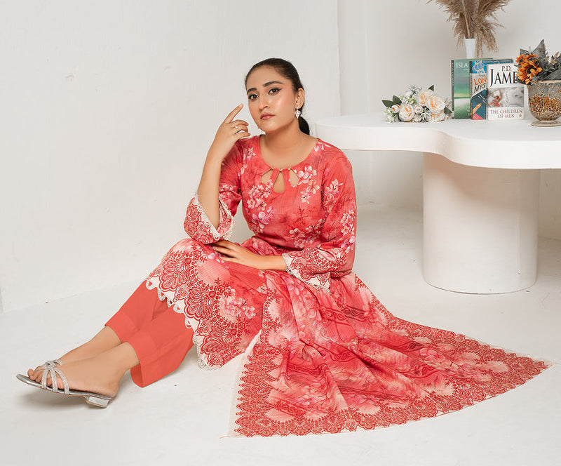 ALEEZAY Viscose Print Shirt & Dupatta VOL-2476