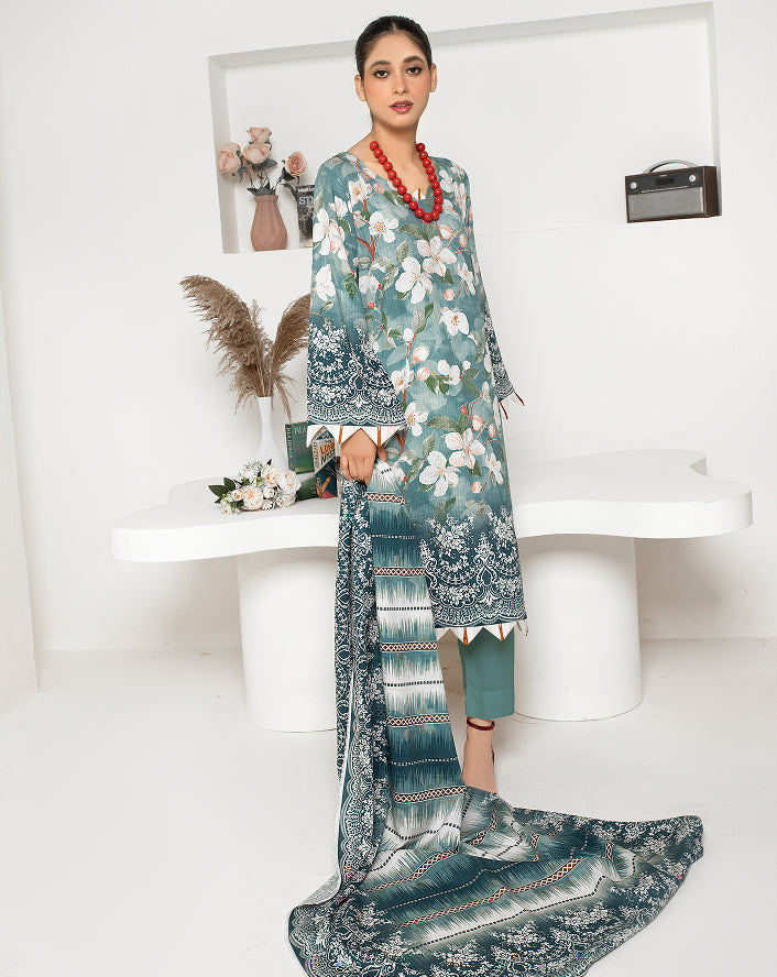 ALEEZAY Viscose Print Shirt & Dupatta VOL-2476