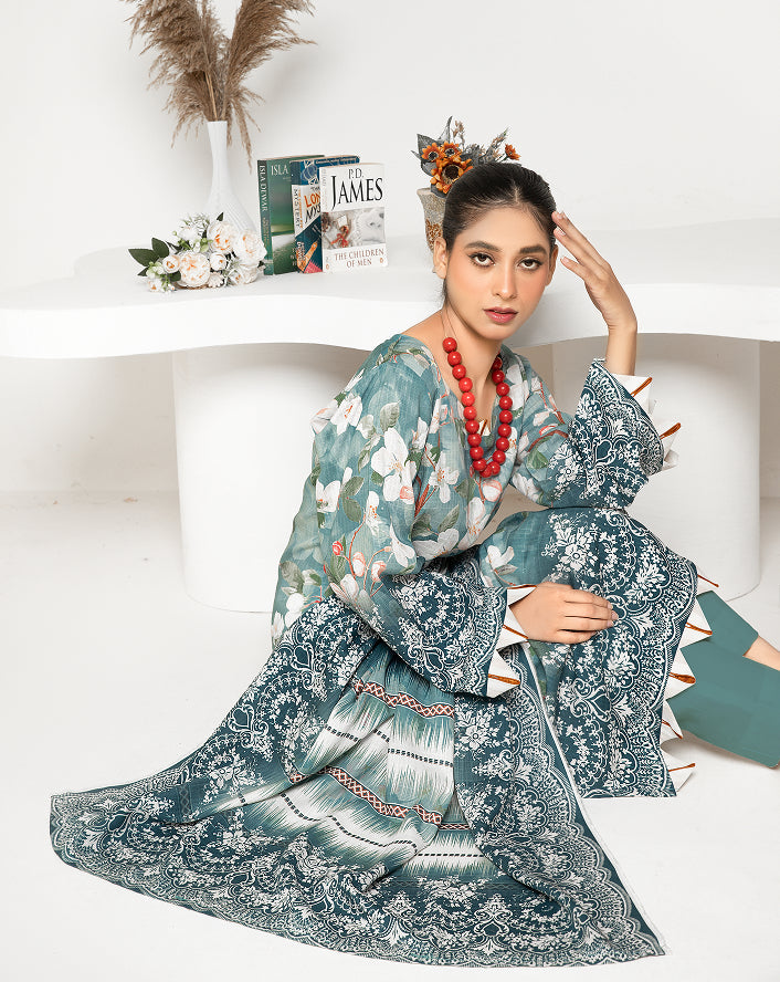 ALEEZAY Viscose Print Shirt & Dupatta VOL-2476